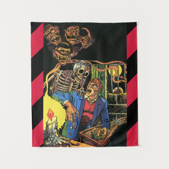 Tapiz monstruos criaturas de fantasmas arte de historiet (Anverso)