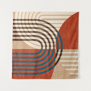 Tapiz Montaje de estampados retro de arte de colchón con