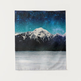 Tapiz Montaña de galaxia onírica sobre las nubes