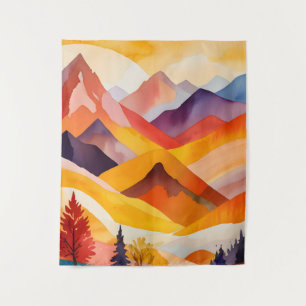 Tapiz Montañas cálidas del otoño