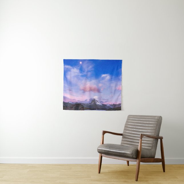 Tapiz Montañas | Matterhorn & Lake Stellisee (In situ (horizontal))