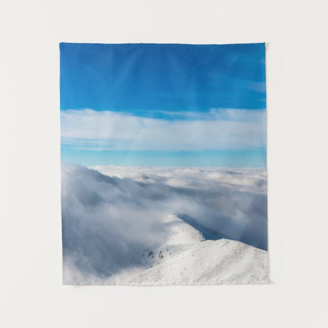 Tapiz Montañas que emergen de las nubes (Anverso)