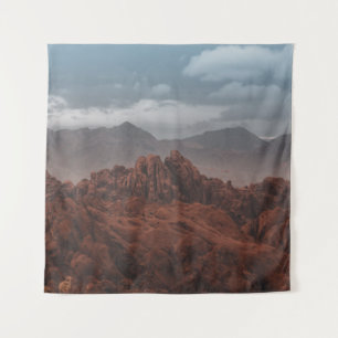 TAPIZ MONTAÑAS ROCAS BAJO CIELOS GRIS