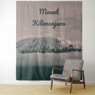 Tapiz Monte Kilimanjaro Volcán de nieve en Tanzania Áfri
