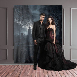 Tapiz Monumento Gothic Moonlit Graveyard XLarge