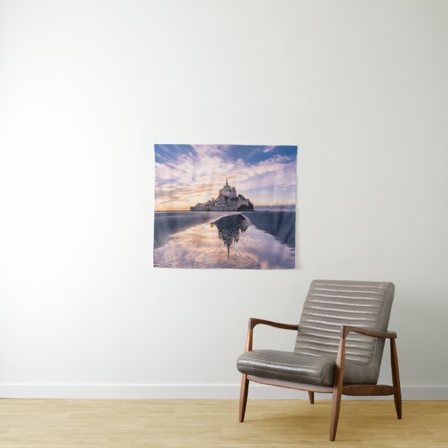 Tapiz Monumentos | Mont Saint-Michel, Normandía Francia (In situ (horizontal))