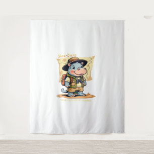 Tapiz Moo Deng, el tailandés hippo World Explorer In Tra