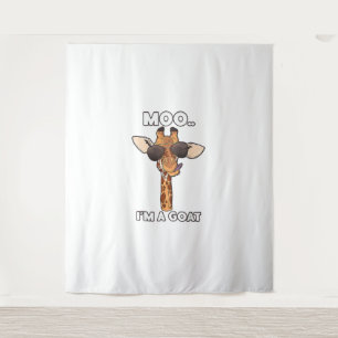 Tapiz Moo, soy una Goat Giraffe Lover Animals