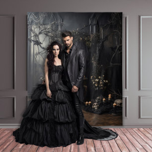 Tapiz Moody Gothic Dark Alter con Skulls XLarge