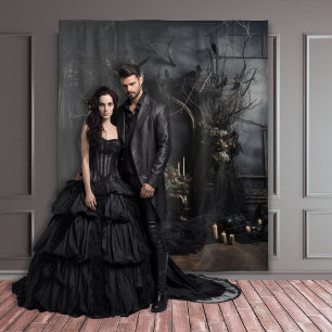 Tapiz Moody Gothic Dark Arched Alter con Ravens XLarge