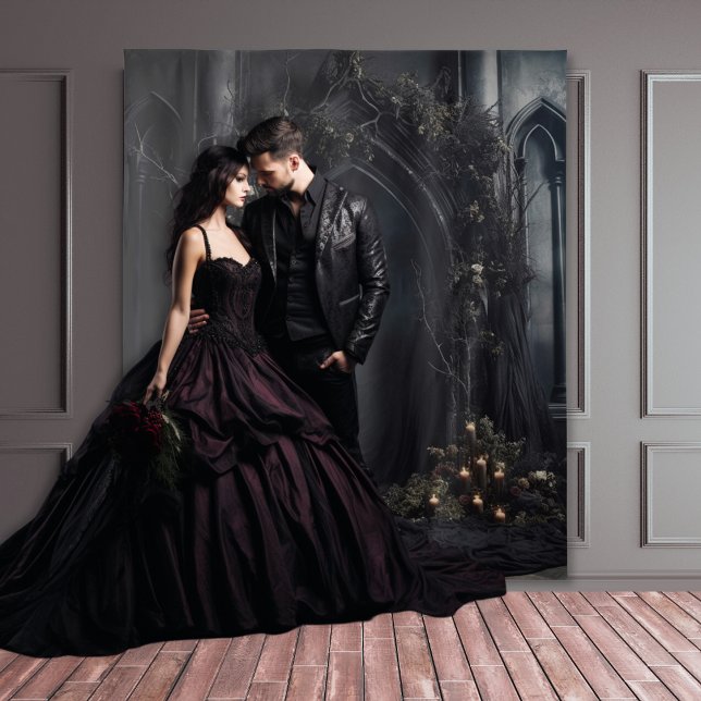 Tapiz Moody Gothic Dark Candlelit Arch & Flores XLarge (Subido por el creador)