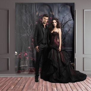 Tapiz Moody Gothic Dark Room con Rosas malvados XLarge