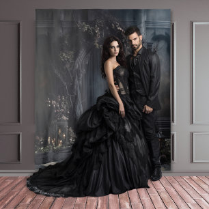 Tapiz Moody Gothic Dark Veiled Arch & Lanterns XLarge