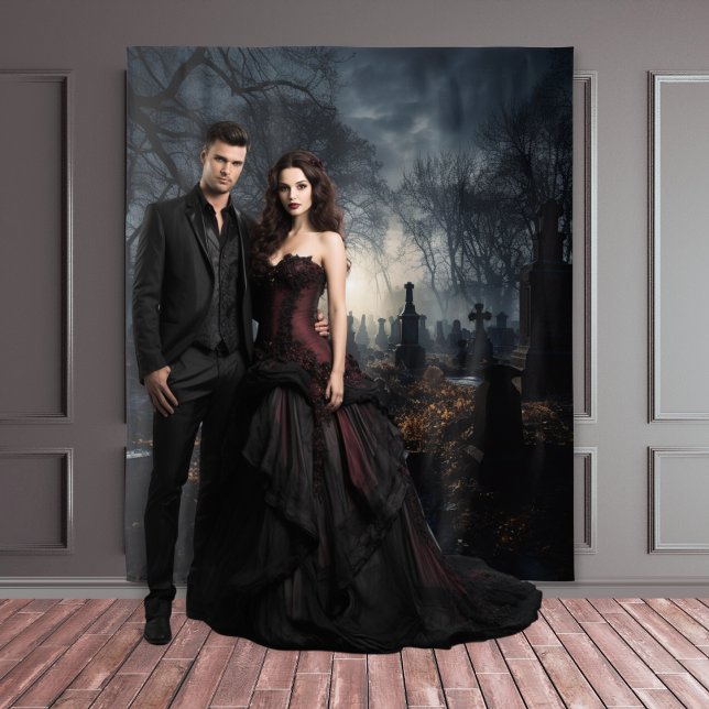 Tapiz Moody Gothic Otumn Moonlit Graveyard XLarge (Subido por el creador)