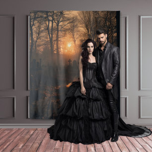 Tapiz Moody Gothic Sunset Graveyard XLarge