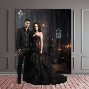 Tapiz Moody Mansion Gótica Fibra De Mármol XLarge