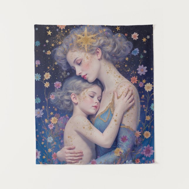 Tapiz Moonlit Mother’s Embrace Tapestry (Anverso)