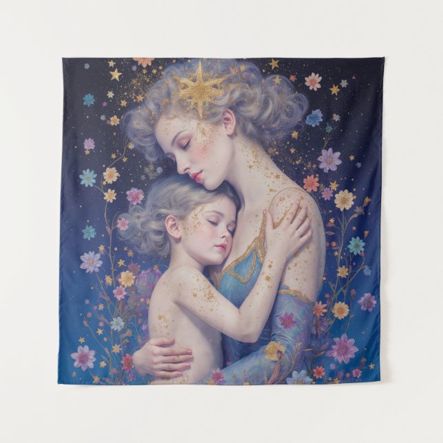 Tapiz Moonlit Mother’s Embrace Tapestry (Anverso)