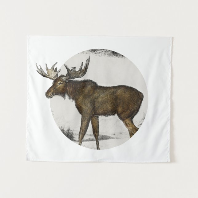Tapiz Moose - Alces Alces (Anverso (horizontal))