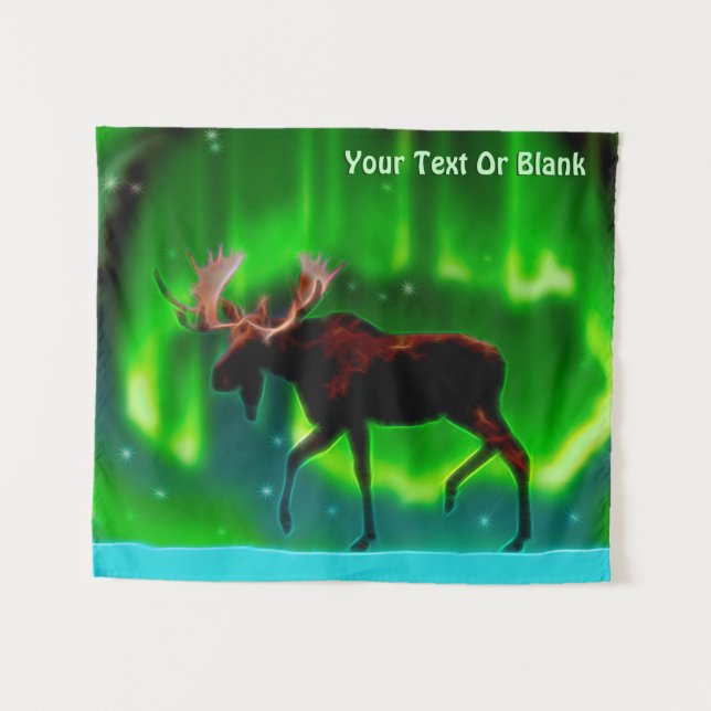 Tapiz Moose de las luces del norte (Anverso (horizontal))