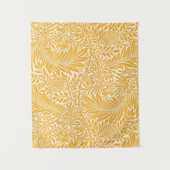 Tapiz Morris - Larkspur, amarillo dorado (Anverso)