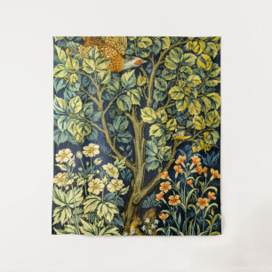 Tapiz Morris Vintage Pheasant Squirrel & Flower Pattern