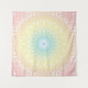 Tapiz mosaico de círculo de verano Kaleidoscópico de col