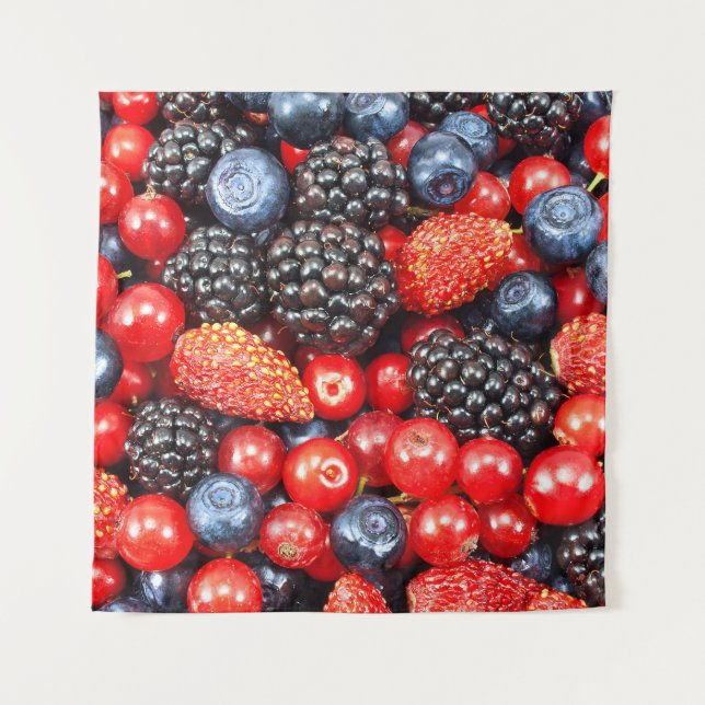 Tapiz Mosaico de fondo de Berry-Fresh (Anverso)