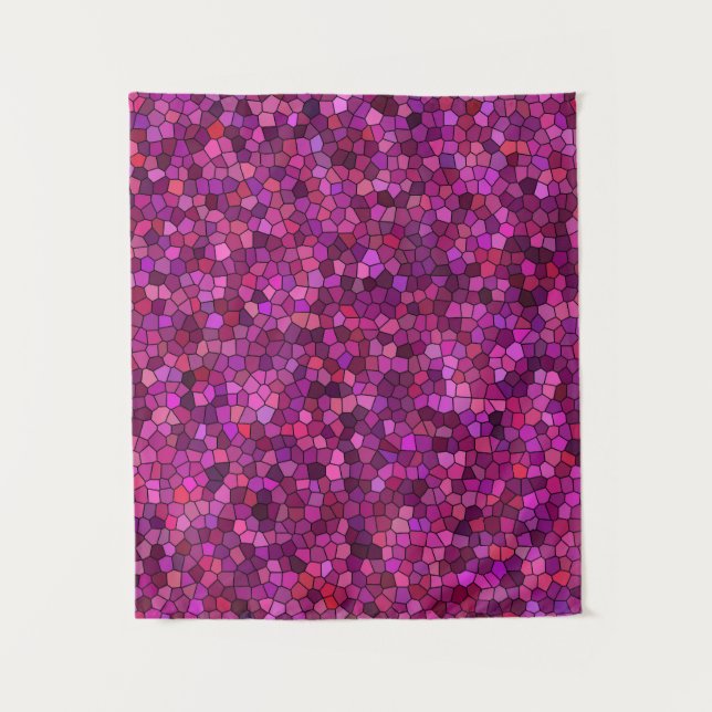 Tapiz Mosaico Rosa Púrpura  (Anverso)