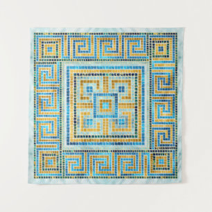 Tapiz Mosaico Tile Griego Meander Key