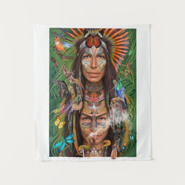 Tapiz Moth Men Shamen (Anverso)