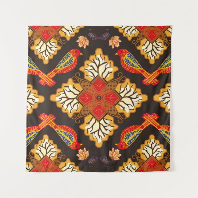 Tapiz Motif de batik indonesio con un toque distintivo (Anverso)