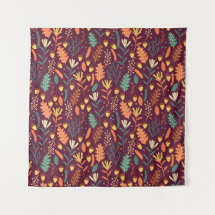 Tapiz Motif de cosecha de Naranja rojo de otoño