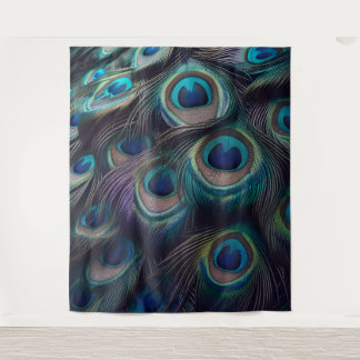 Tapiz Motif Peacock Feather Closeup