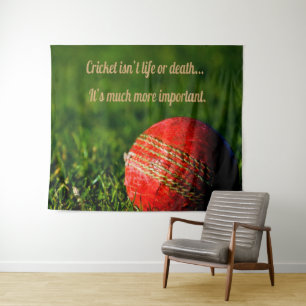 Tapiz Motivación divertida del cricket Red Ball