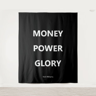 Tapiz Motivacional Empresarial en Blanco y Negro