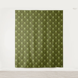 Tapiz Motivo de planta verde serena para decoración mode
