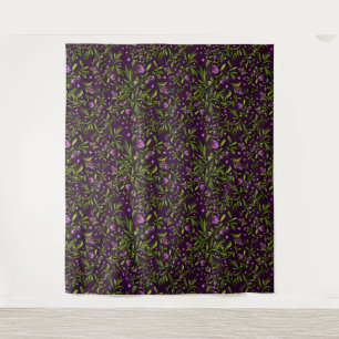 Tapiz Motivo Floral Artístico: Flores Moradas