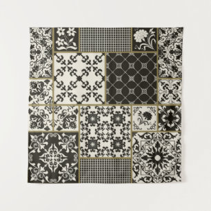 Tapiz Motivos islámicos azules de mallica.