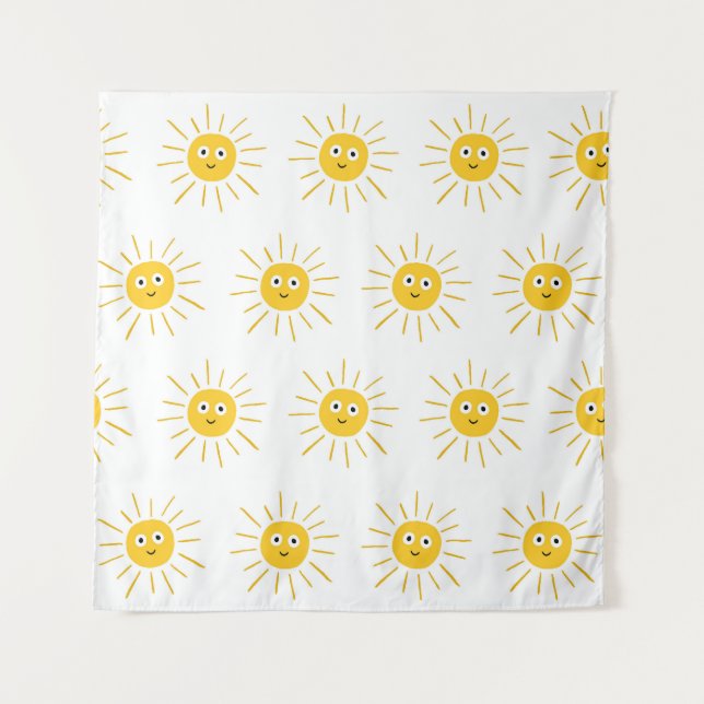 Tapiz Motivos solares: bocetos vintage impecables. (Anverso)