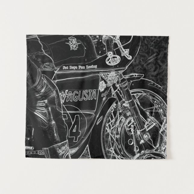 Tapiz Motocicleta 1 wc (Anverso (horizontal))