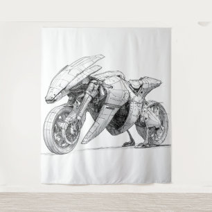 Tapiz Motorcicleta Sci-Fi - Alien