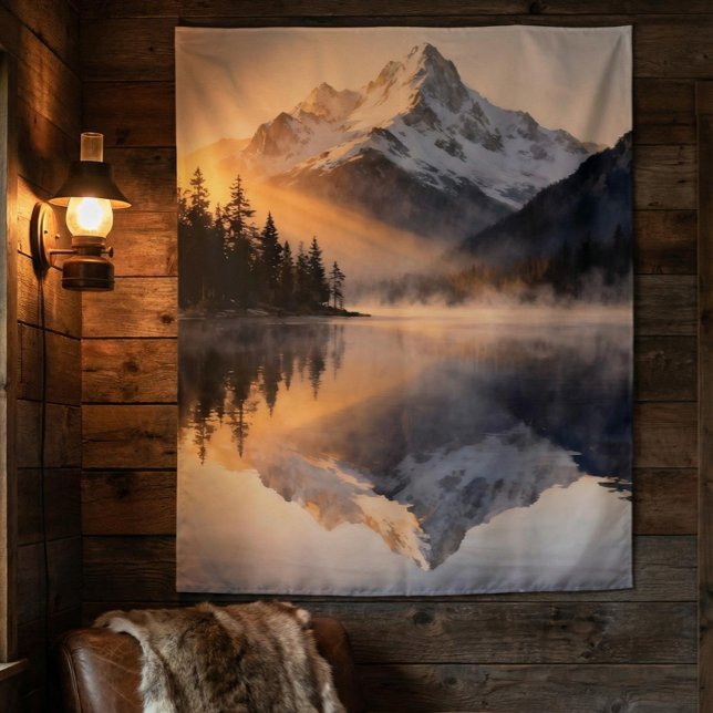 Tapiz Mountain Lake Sunrise Tapestry  (Subido por el creador)