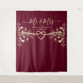 Tapiz Mr. and Mrs. Boda Photo Booth Backdrop