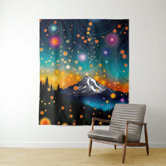 Tapiz Mt. Rainier Starry Sky