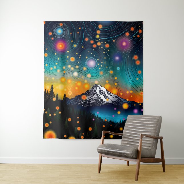 Tapiz Mt. Rainier Starry Sky (In situ)