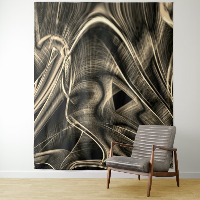 Tapiz Mucho torcido que parece un pino quemado con ranur (In situ)