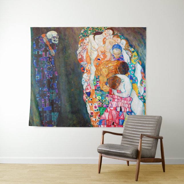 Tapiz Muerte y vida, Gustav Klimt (In situ (horizontal))