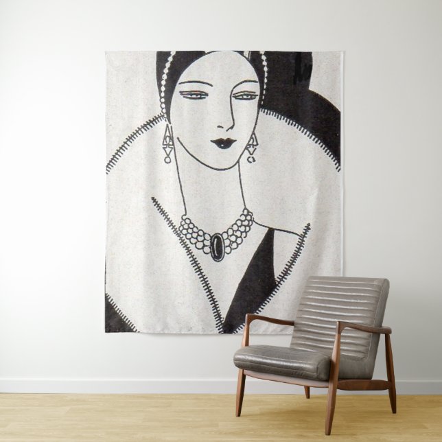 Tapiz mujer art déco de 1928 (In situ)