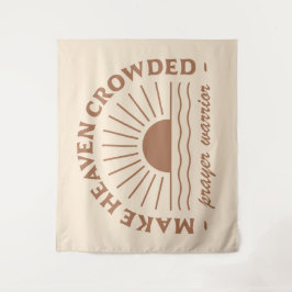 Tapiz Mujer cristiana chica cita estética boho beige